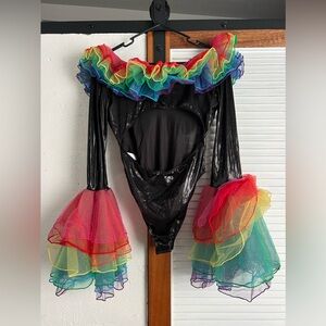 Halloween clown bodysuit L